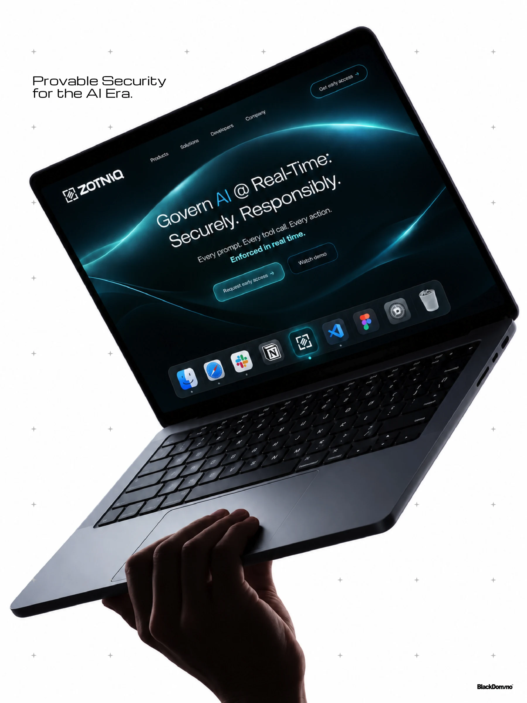 Zotniq — brand identity and applications, view 1